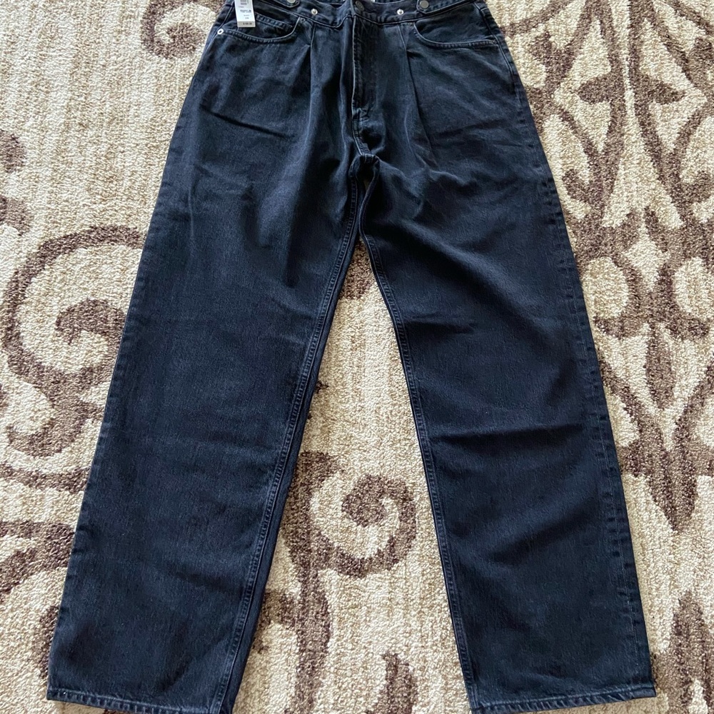 AGOLDE Baggy w/tab Mid Rise Pleated Oversized Jean
